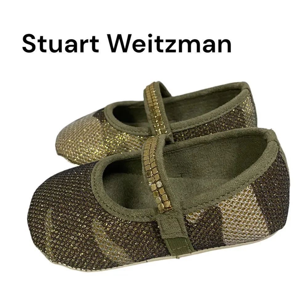 Stuart Weitzman My First Weitmans Girl's Camo Baby Shoes Sz 4  9M-12M